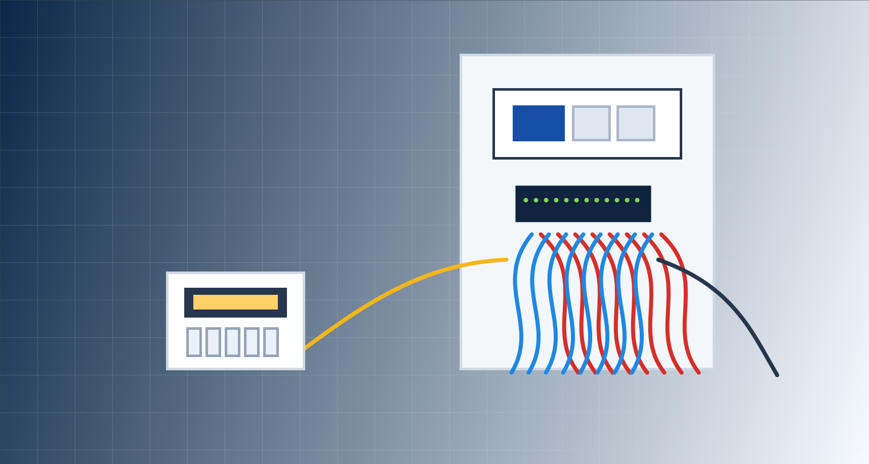 Tablero de automatizacion con PLC, borneras y cableado de control